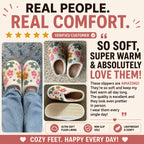 Women’s Cozy Floral Non-Slip Plush Slippers